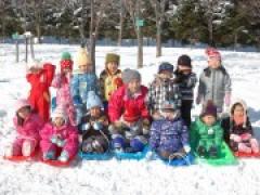 とっても楽しかったよ!!! そり遊び ~年中少組編~