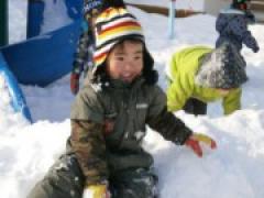 ♪ 雪遊びと面談をしました ♪