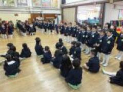 対面式~進級児と新入園児がご対面~よろしくお願いします