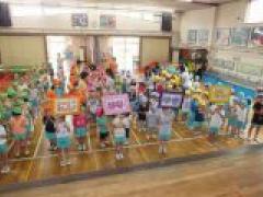 運動会の全体練習初日