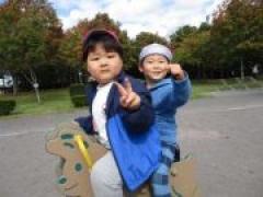 昭和公園楽しかったね♪(年少)