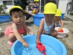 水遊びをしたよ🐤